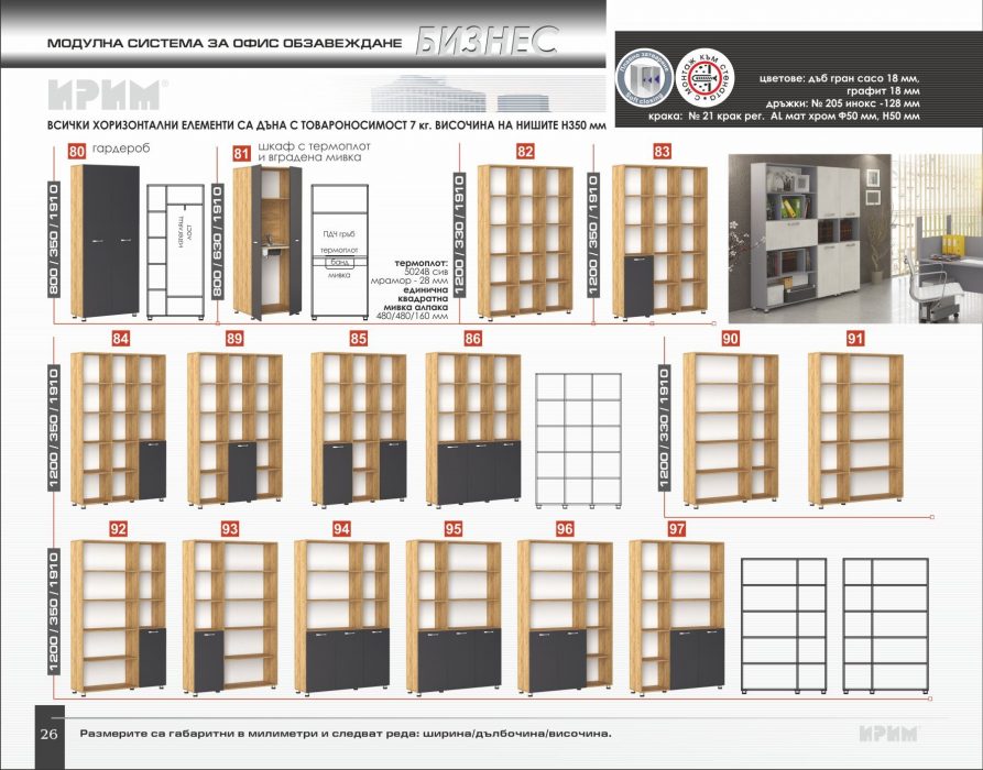 Шкафове 5 Бизнес с-ма